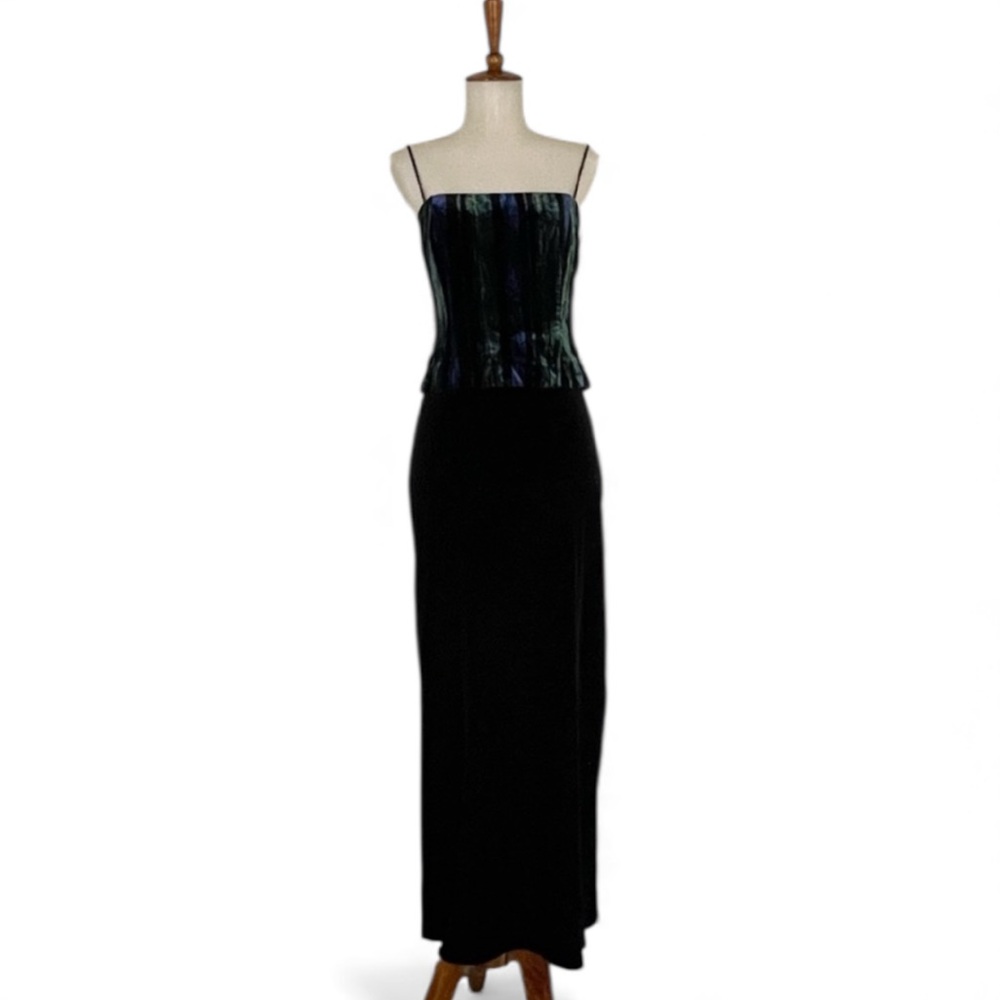 Vintage Velvet Dress Women’s 8 Petite Betsy & Adam Sleeveless Maxi Cocktail Glam